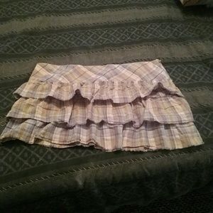 plaid mini skirt